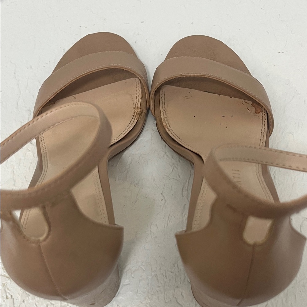 Kelly & Katie Tan Ankle Strap Heels - Picture 6 of 9